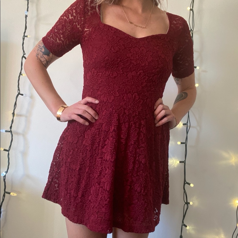Crimson Rosebud Dress